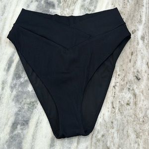 Aerie Black High Cut Cheeky Swimsuit bottoms (Brand New)